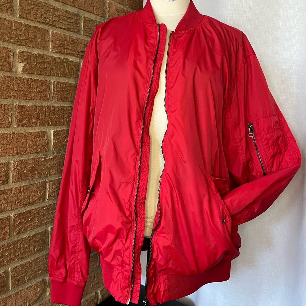 H&M Red Lightweight Bomber Jacket
